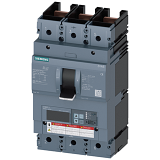 circuit breaker 3VA6 UL frame 600 breaking capacity class M 35kA @ 480V 3-pole, line protection ETU820, LI, In=600A overload protection Ir=240A...6...