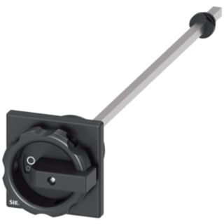 Door-coupling rotary operating mechanism black 66x66 mm, Front plate mounting Central hole mounting 22.5mm with coupling part with shaft 300 mm lon...