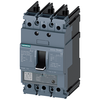 Circuit breaker 3VA5 UL frame 125 breaking capacity class S 25 kA @ 480 V 3-pole