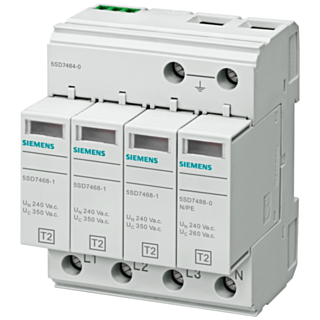 Surge arrester type 2, requirement class C, UC 350 V protective modules