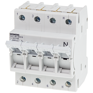 MINIZED, fuse switch disconnector, D01, 4-pole, 3P+N, In: 16 A, Un AC: 400 V