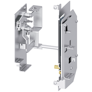Locking mechanism to prevent opening of the control cabinet door in ON position with Bowden cable