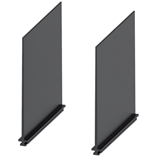 Phase barriers H=100 mm for 3-pole, 4 units for fixed-mounted breaker Ue > 440 V