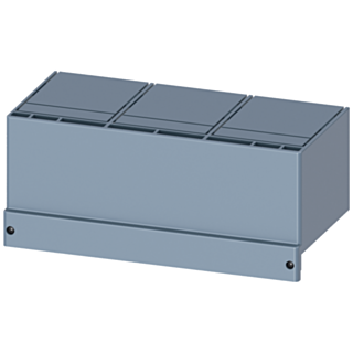 Front cover main terminal 3-pole, 2 units, extended, fixed-mounted