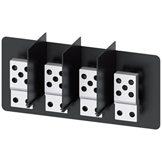 Front, broadened main terminal pieces for mounting on front terminal