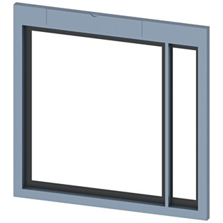 Door sealing frame IP30 for withdrawable circuit breaker for installation in control cabinet door