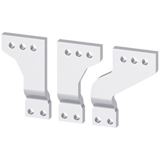 Front, broadened main terminal pieces for mounting on front