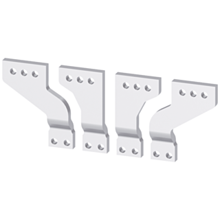 Front, broadened main terminal pieces for mounting on front