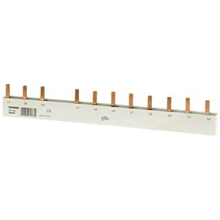 Pin busbar, 16 mm2, connection: 3-phase/+ 8x phase finger-safe for 1F