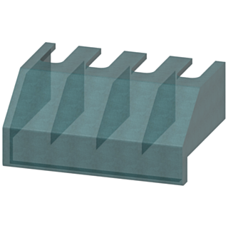 Terminal cover, 4-pole, 16 A, accessories for 3LD2 main and emergency switching-off switches
