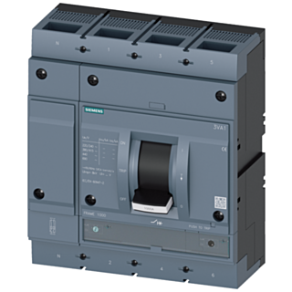 circuit breaker 3VA1 IEC frame 1000 breaking capacity class M Icu=55kA @ 415V 4-pole, line protection TM240, ATAM, In=1000A overload protection Ir=...