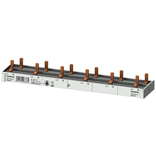 Compact pin busbar, 10 mm2, connection 1P/N 6x AFDD + 6x compact device 1 MW