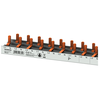 Compact pin busbar, 10 mm2, connection 3P/N compact device 1 MW finger-safe