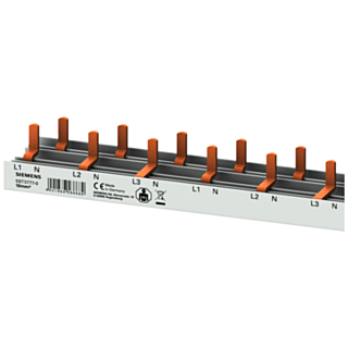 Compact pin busbar, 10 mm2, connection 3P/N compact device 1 MW + auxiliary switch