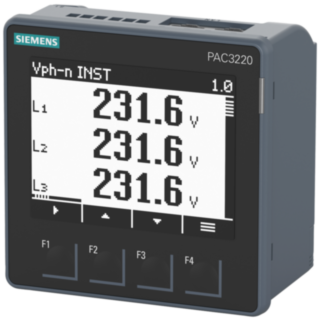 SENTRON PAC3220 power monitoring, front mounting, 690/400 V, 5 A, 100-250 V AC/DC, Modbus TCP