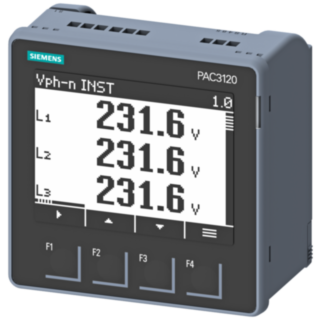 SENTRON PAC3120 power monitoring, front mounting, 690/400 V, 5 A, 100-250 V AC/DC, Modbus RTU