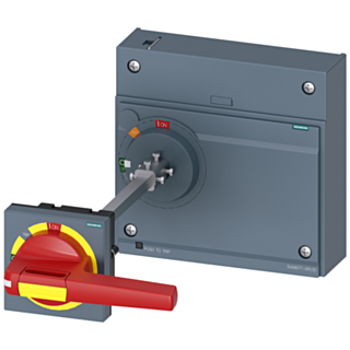 Door mounted rotary operator EMERGENCY-OFF NEMA type 1, 3R, 12, 4/4X with door interlocking and door open function accessory for: 3VA55/3VA65/3VA66