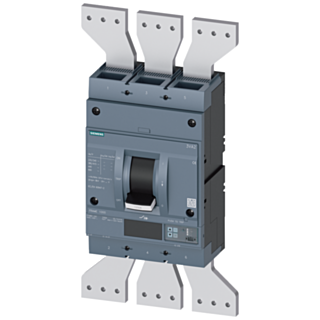 circuit breaker 3VA2 IEC frame 1250 breaking capacity class  M Icu=55kA @ 415 V 3-pole, line protection ETU860,  LSIG, In=1250A overload protection...