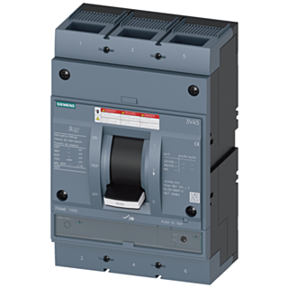 Circuit breaker 3VA5 UL frame 800 breaking capacity class M 35 kA @ 480 V 3-pole