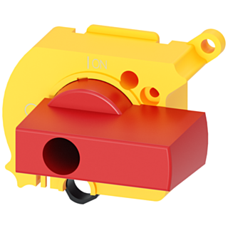 Supplementary handle for door mounted rotary operator, red/yellow,  30 A up to 60 A, accessory