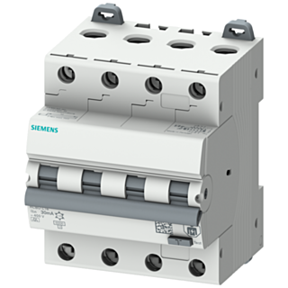 RCBO, 6 kA, 4-pole type A, 30 mA, B char., In: 10 A Un: 400 V