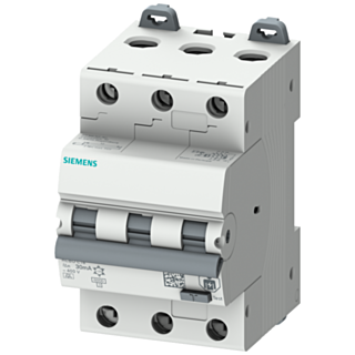 RCBO, 6 kA, 3-pole type A, 30 mA, C char, In: 10 A Un: 400 V