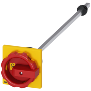 Accessory for 3KD0 size 01/02 door-coupling rotary operating mechanism, complete, red/yellow