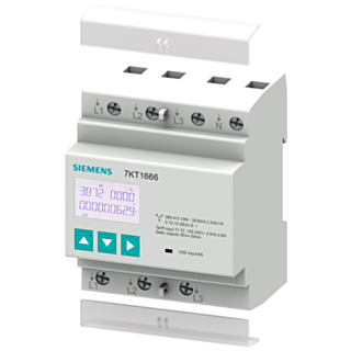 SENTRON 7KT PAC1600 energy meter, 3-phase, 80 A, DIN rail, Modbus RTU, MID