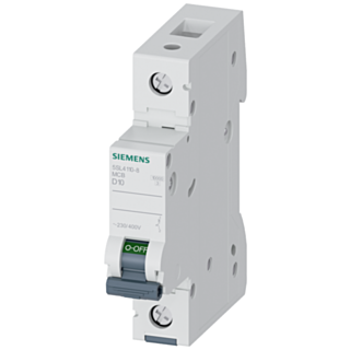 Miniature circuit breaker 230/400 V 10 kA, 1-pole, D, 10 A