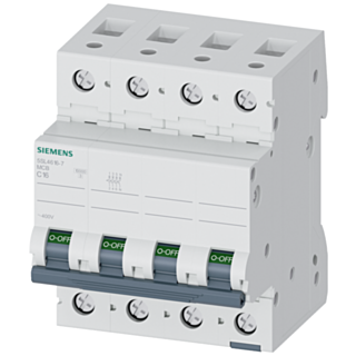 Miniature circuit breaker 400 V 10 kA, 3+N-pole, C, 16 A