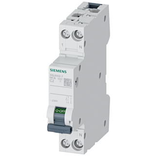 CIRCUIT BREAKER 230V 6KA, 1+N-POLE/1MW C2