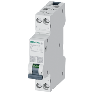 Miniature Circuit Breaker Measuring, Communication AC 230V 6kA, 1+N pole, C, 8A Please consider Radio approval! List of countries: see Certificates