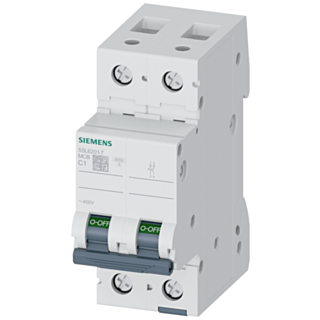 Miniature circuit breaker 400 V 6 kA, 2-pole, C, 1 A