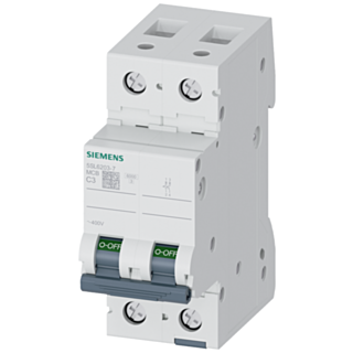 Miniature circuit breaker 400 V 6 kA, 2-pole, C, 3 A