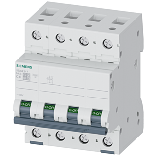 Miniature circuit breaker 400 V 6 kA, 4-pole, C, 10 A