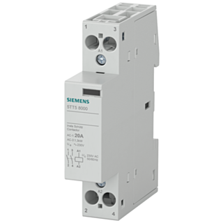 INSTA contactor with 2 NO contacts, contact for 230 V, 400 V AC 20 A activation 230 V AC