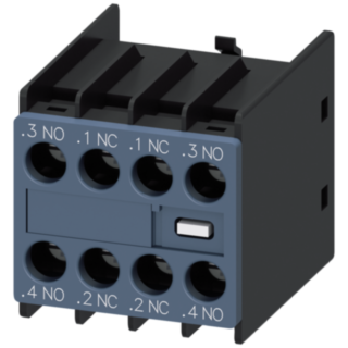 Auxiliary switch 2 NO+2 NC current paths: 1 NO, 1 NC, 1 NO for contactor relays/motor contactors S00/S0
