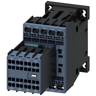 Contactor relay, 7 NO+1 NC, 24 V DC, S00, spring-loaded terminal, with diode