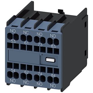 Auxiliary switch 3 NO+1 NC, current paths: 1 NO, 1 NC, 1 NO, 1 NO