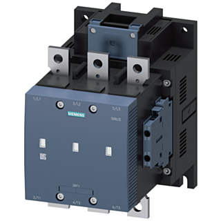 Vacuum contactor, AC-3e, 265 A/132 kW/400 V, 3-pole, 110-127 V AC/DC, 2 NO+2 NC, connection bar/screw terminal