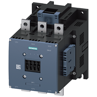 Contactor, AC-3e, 400 A/200 kW/400 V, 3-pole, 23-26 V AC/DC, 2 NO+2 NC, connection bar/spring-type terminal