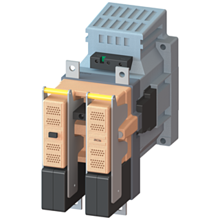 Contactor size 12, 2-pole DC-3 and 5, 400 A auxiliary switch 22 (2 NO + 2 NC) AC operation, 110 V DC