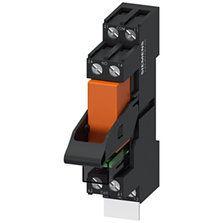 Plug-in relay complete unit 230 V AC, 2 CO, LED module red standard plug-in base
