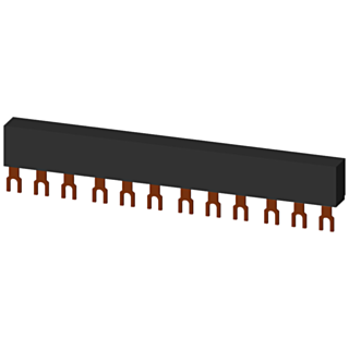 3-ph. busbars modular spacing 45 mm for 4 switches, connections in fork shape