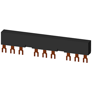 3-ph. busbars modular spacing 55 mm for 3 switches connections in fork shape