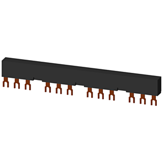 4-ph. busbars modular spacing 55 mm for 3 switches connections in fork shape