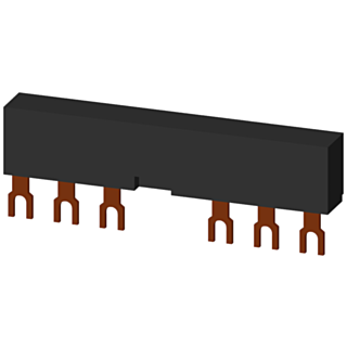 2-ph. busbars modular spacing 63 mm for 3 switches connections in fork shape