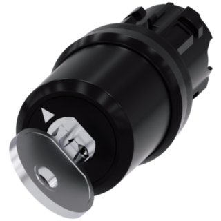 Key-operated switch Siemens, 22 mm, round, plastic, key removal O