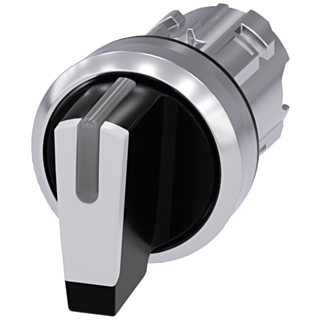Toggle switch, illuminable, 22 mm, round, metal, high gloss, white