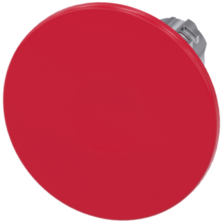 Mushroom pushbutton, 22 mm, round, metal, high gloss, red, 60 mm